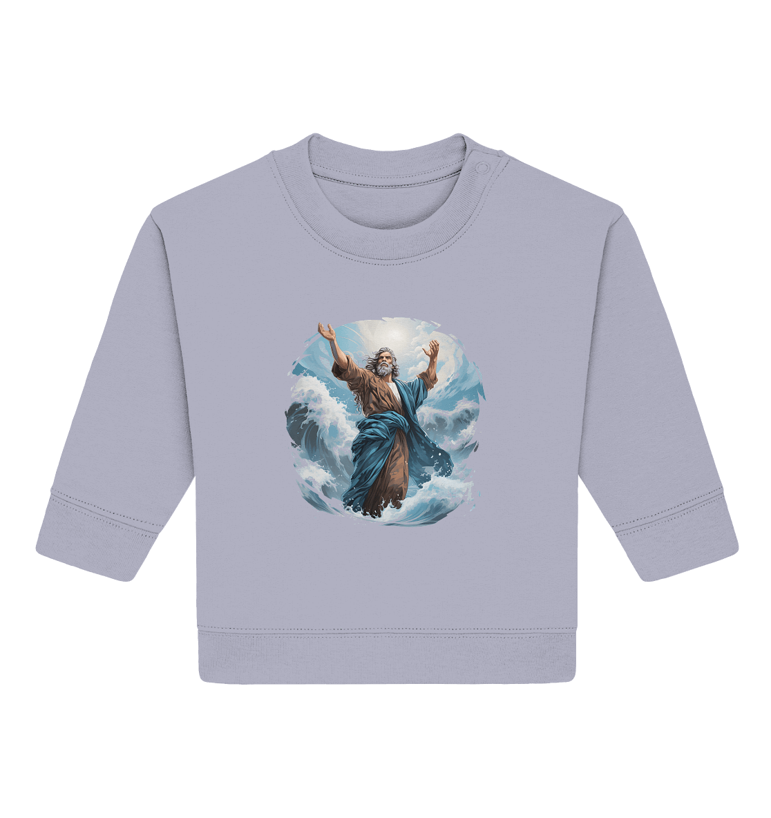 Moses – Glaube, der das Meer teilt | Christliche Kleidung - Baby Organic Sweatshirt
