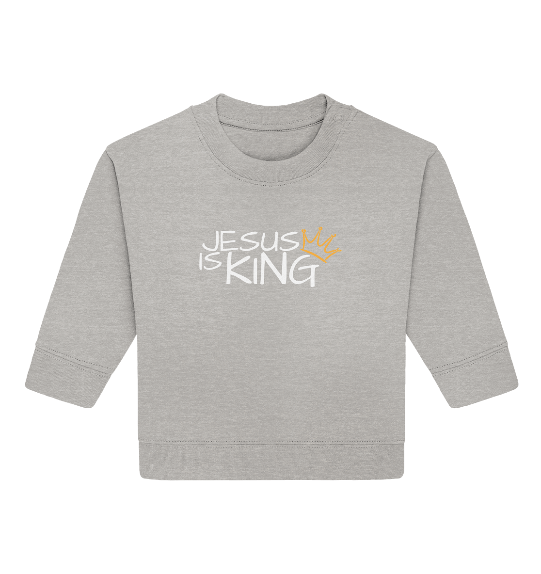 Jesus is King – Eine kraftvolle Botschaft des Glaubens | Christliche Kleidung - Baby Organic Sweatshirt