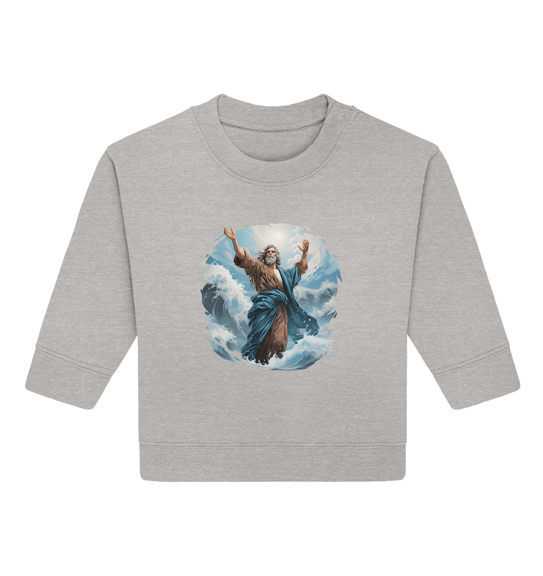 Moses – Glaube, der das Meer teilt | Christliche Kleidung - Baby Organic Sweatshirt