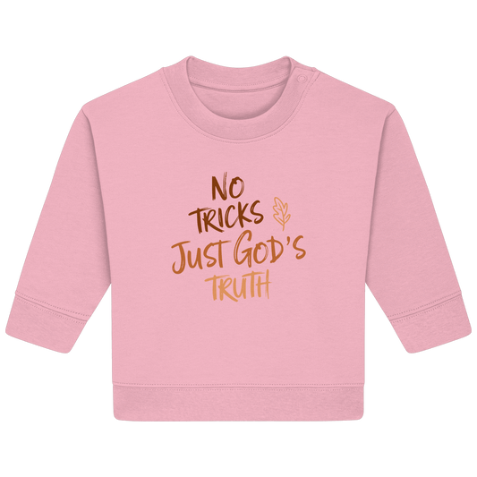 No Tricks – Just God’s Truth | Christliche Kleidung & Geschenke im Retro-Design für Herbst & Halloween - Baby Organic Sweatshirt