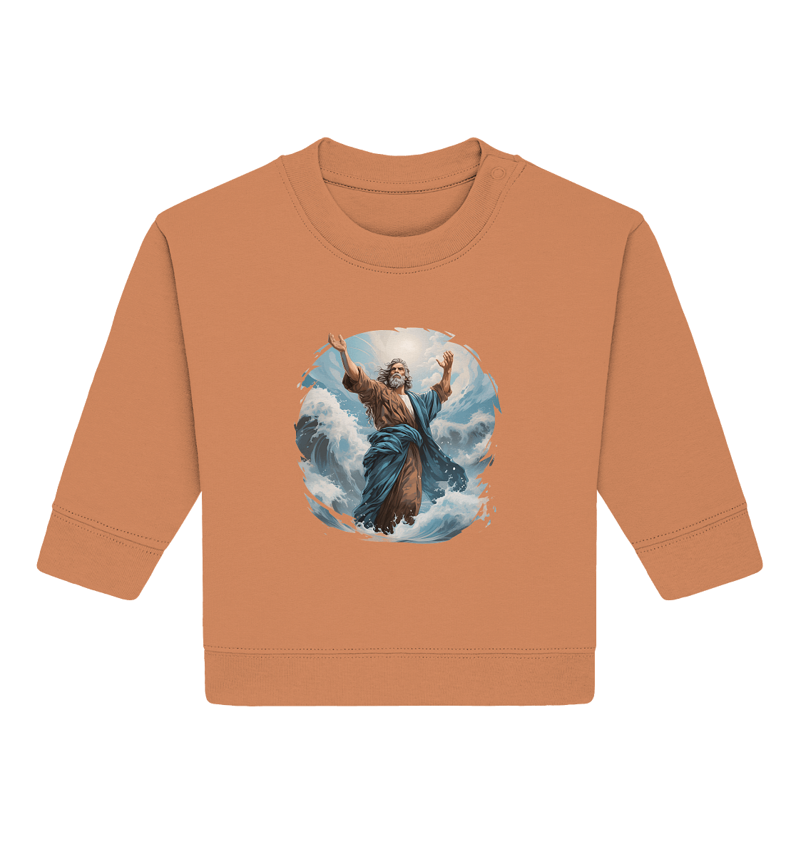 Moses – Glaube, der das Meer teilt | Christliche Kleidung - Baby Organic Sweatshirt