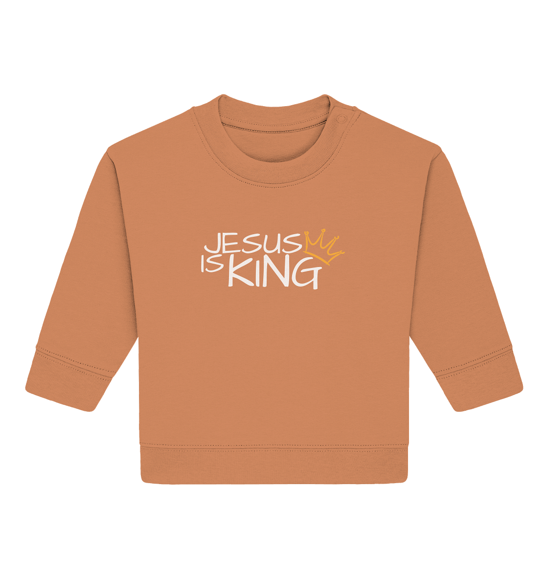 Jesus is King – Eine kraftvolle Botschaft des Glaubens | Christliche Kleidung - Baby Organic Sweatshirt