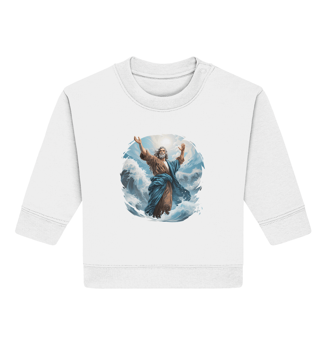 Moses – Glaube, der das Meer teilt | Christliche Kleidung - Baby Organic Sweatshirt