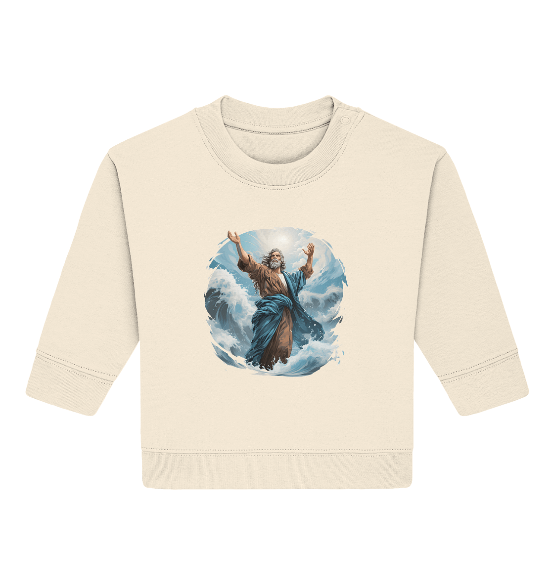 Moses – Glaube, der das Meer teilt | Christliche Kleidung - Baby Organic Sweatshirt
