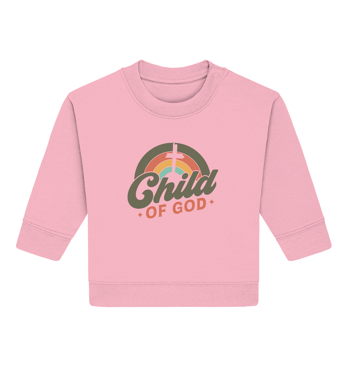 "Kind Gottes" im Retro-Look - Baby Organic Sweatshirt