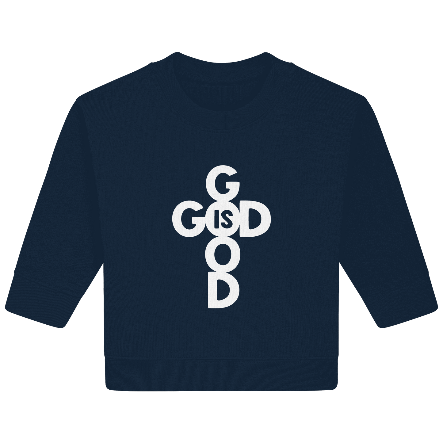 God is Good | Christliche Kleidung & Geschenke im Kreuz-Design - Baby Organic Sweatshirt