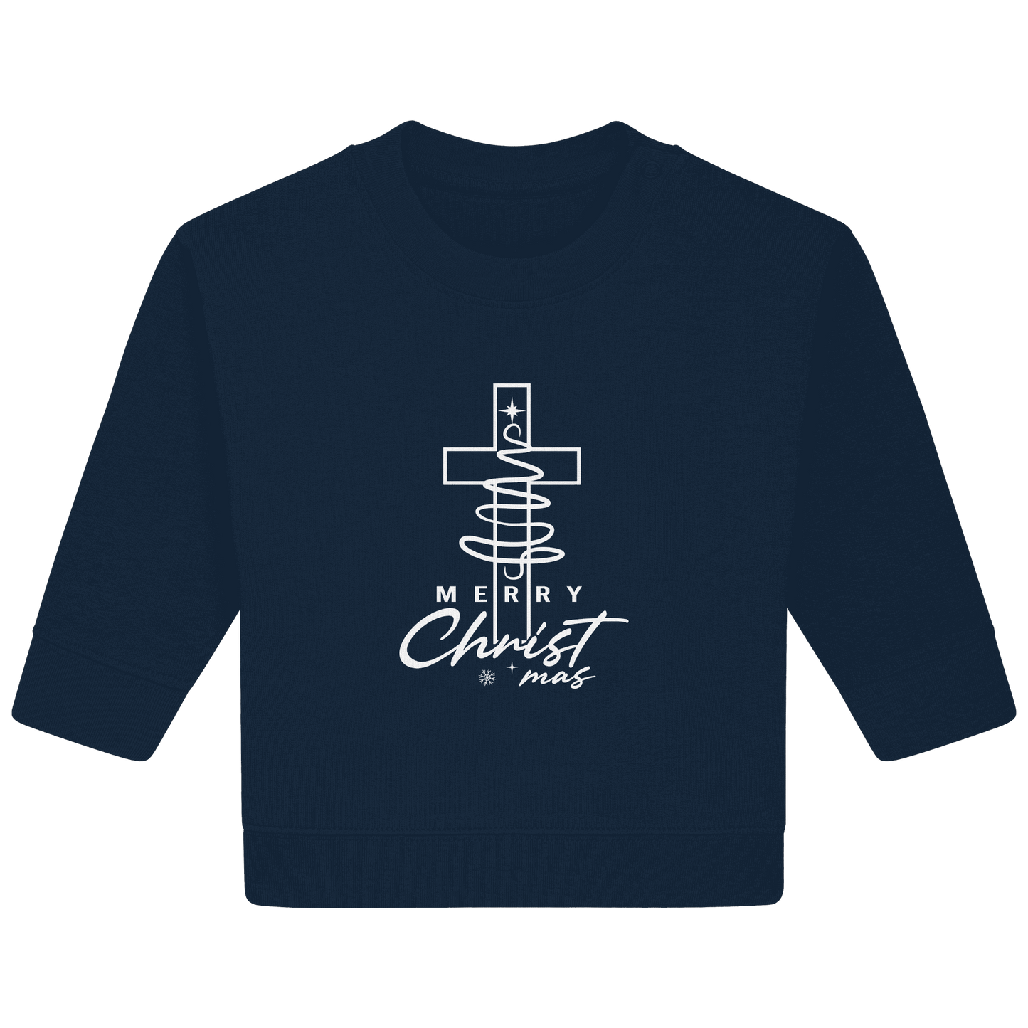 Kreuz und Christbaum – Merry Christ*mas Design - Baby Organic Sweatshirt