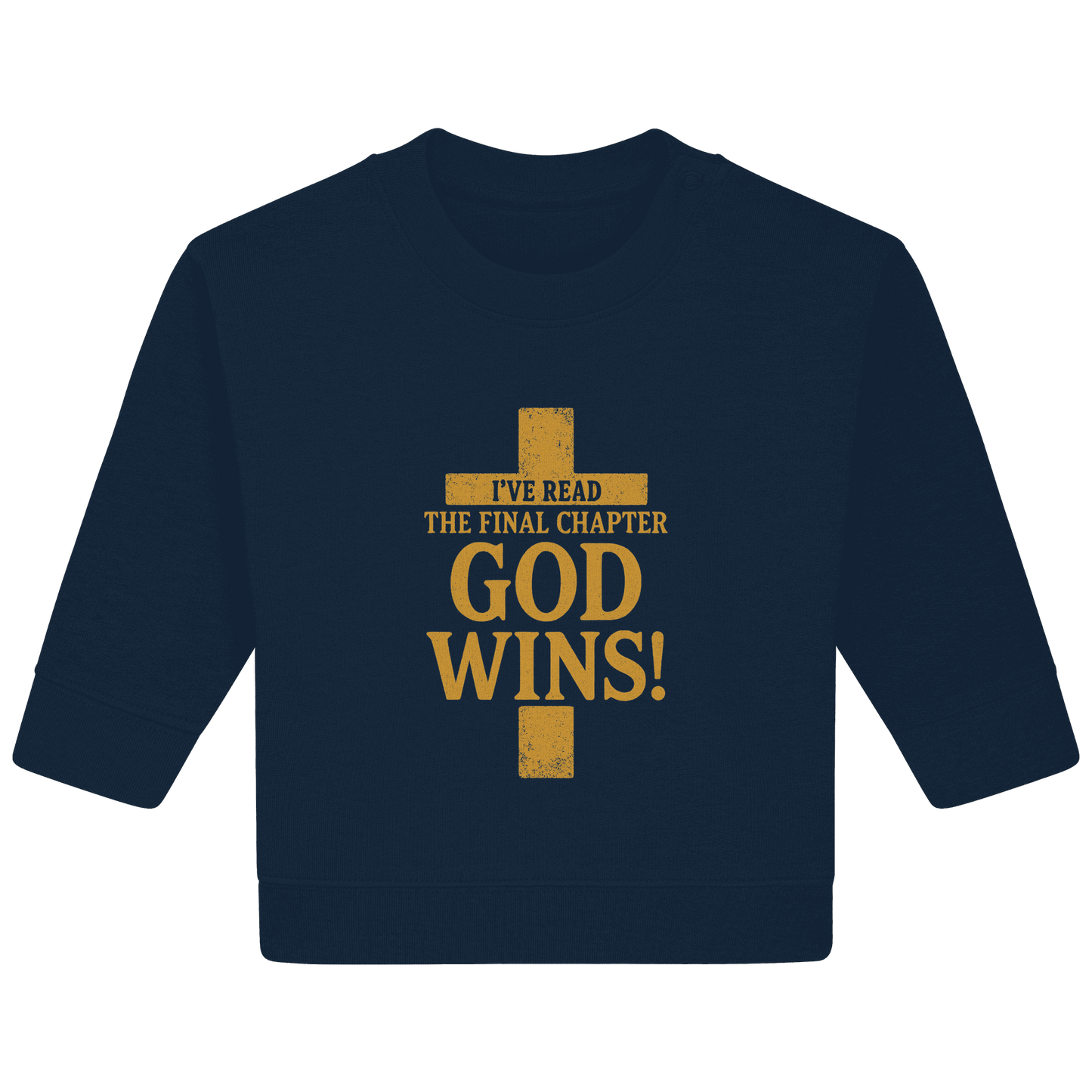 GOD WINS – Das Ende steht fest | Christliche Kleidung & Geschenke im Kreuz-Design - Baby Organic Sweatshirt