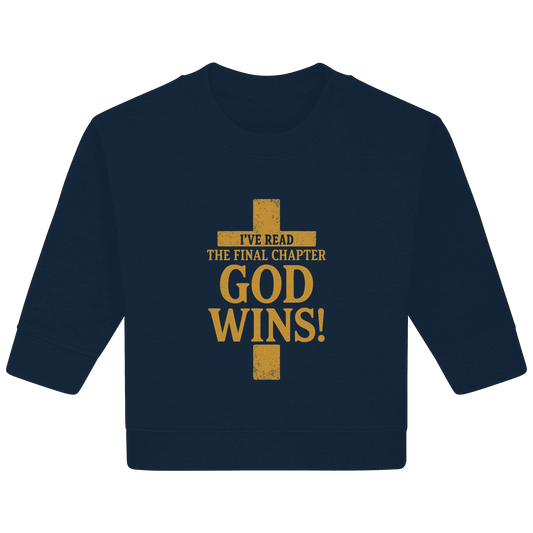 GOD WINS – Das Ende steht fest | Christliche Kleidung & Geschenke im Kreuz-Design - Baby Organic Sweatshirt