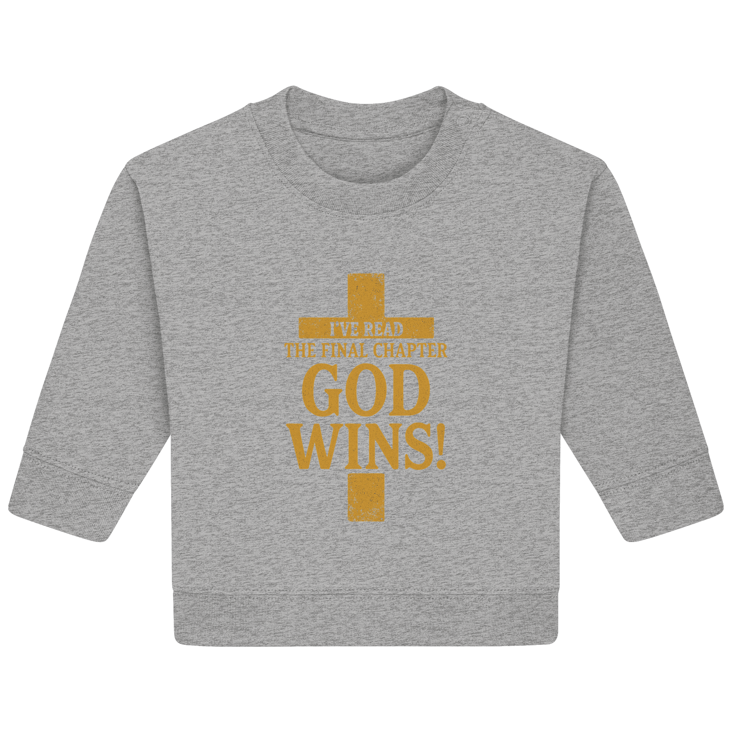 GOD WINS – Das Ende steht fest | Christliche Kleidung & Geschenke im Kreuz-Design - Baby Organic Sweatshirt