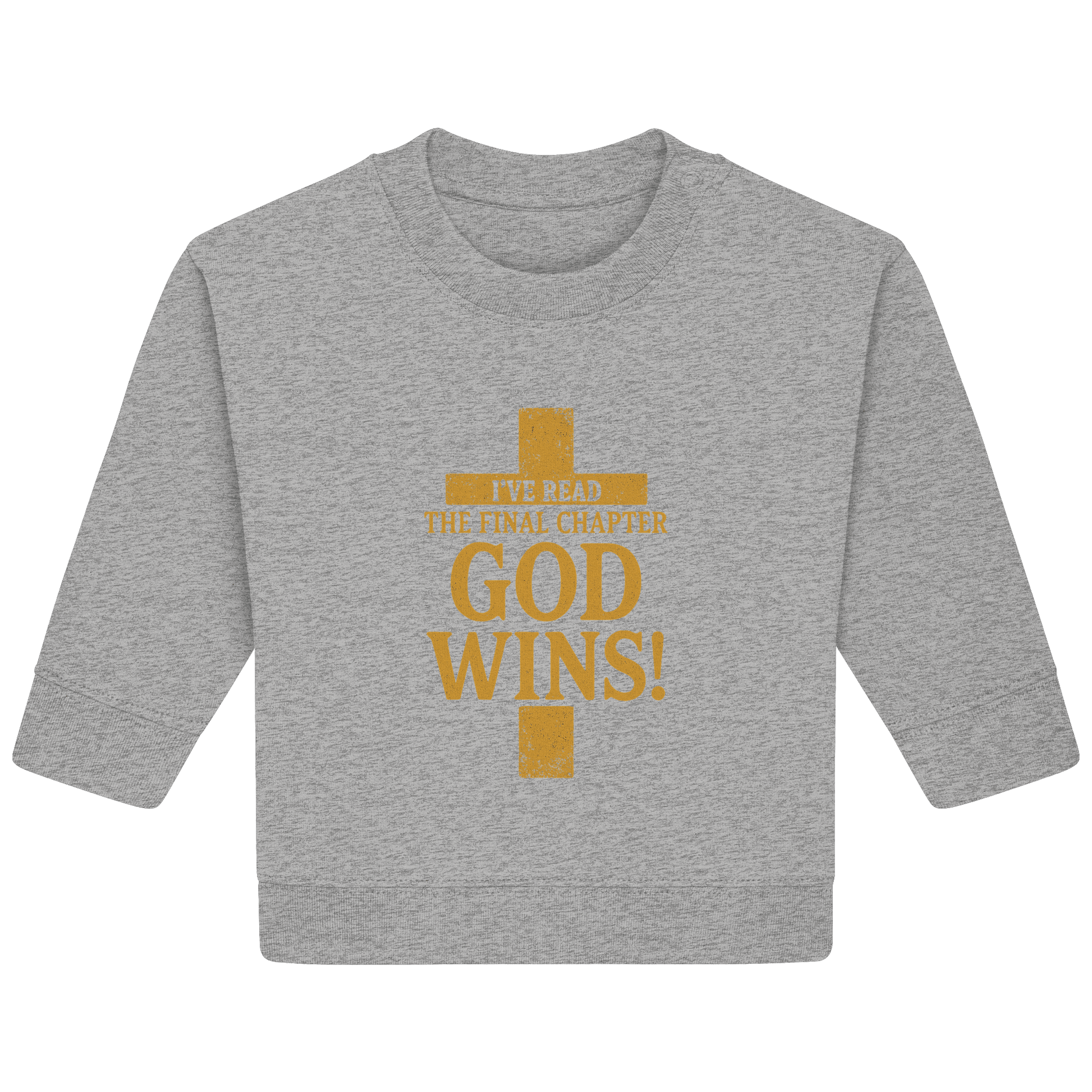 GOD WINS – Das Ende steht fest | Christliche Kleidung & Geschenke im Kreuz-Design - Baby Organic Sweatshirt