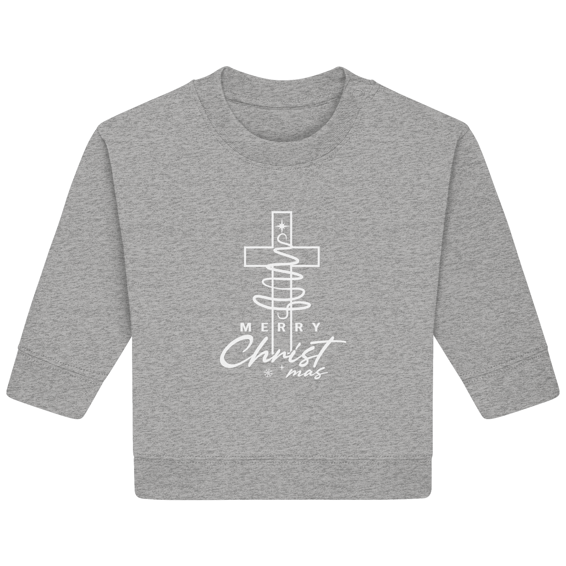 Kreuz und Christbaum – Merry Christ*mas Design - Baby Organic Sweatshirt