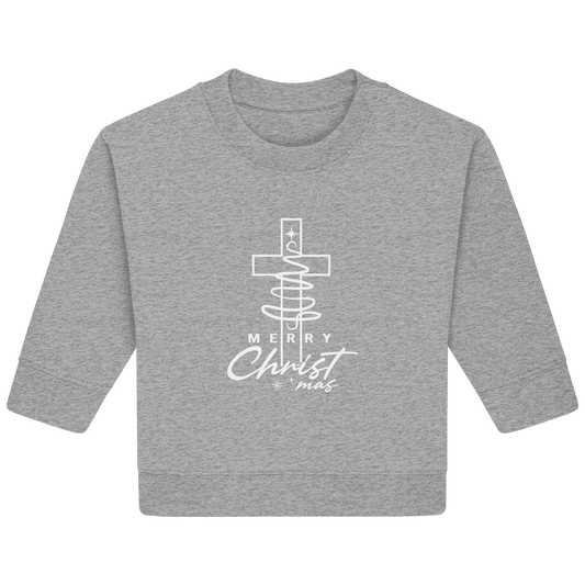 Kreuz und Christbaum – Merry Christ*mas Design - Baby Organic Sweatshirt