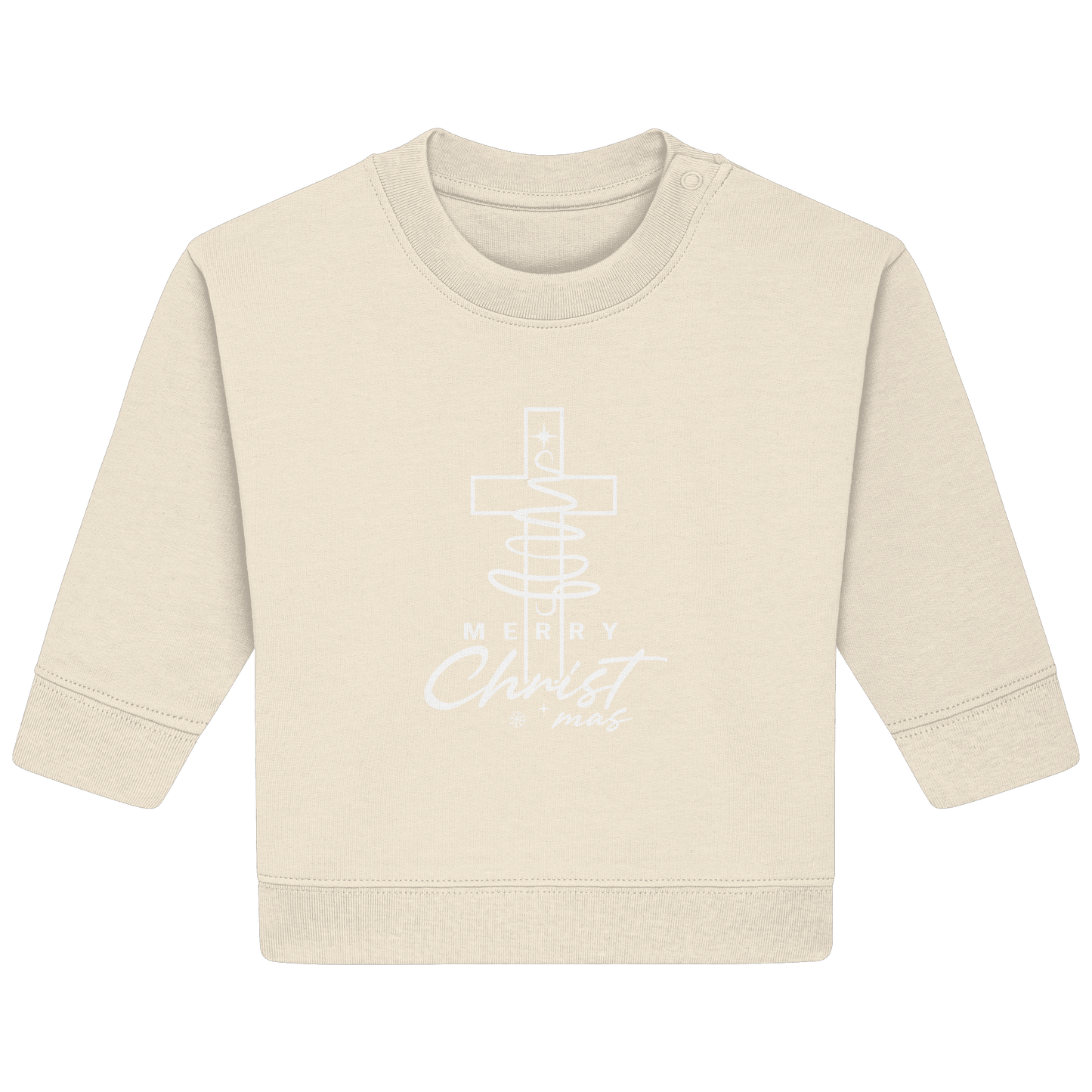 Kreuz und Christbaum – Merry Christ*mas Design - Baby Organic Sweatshirt