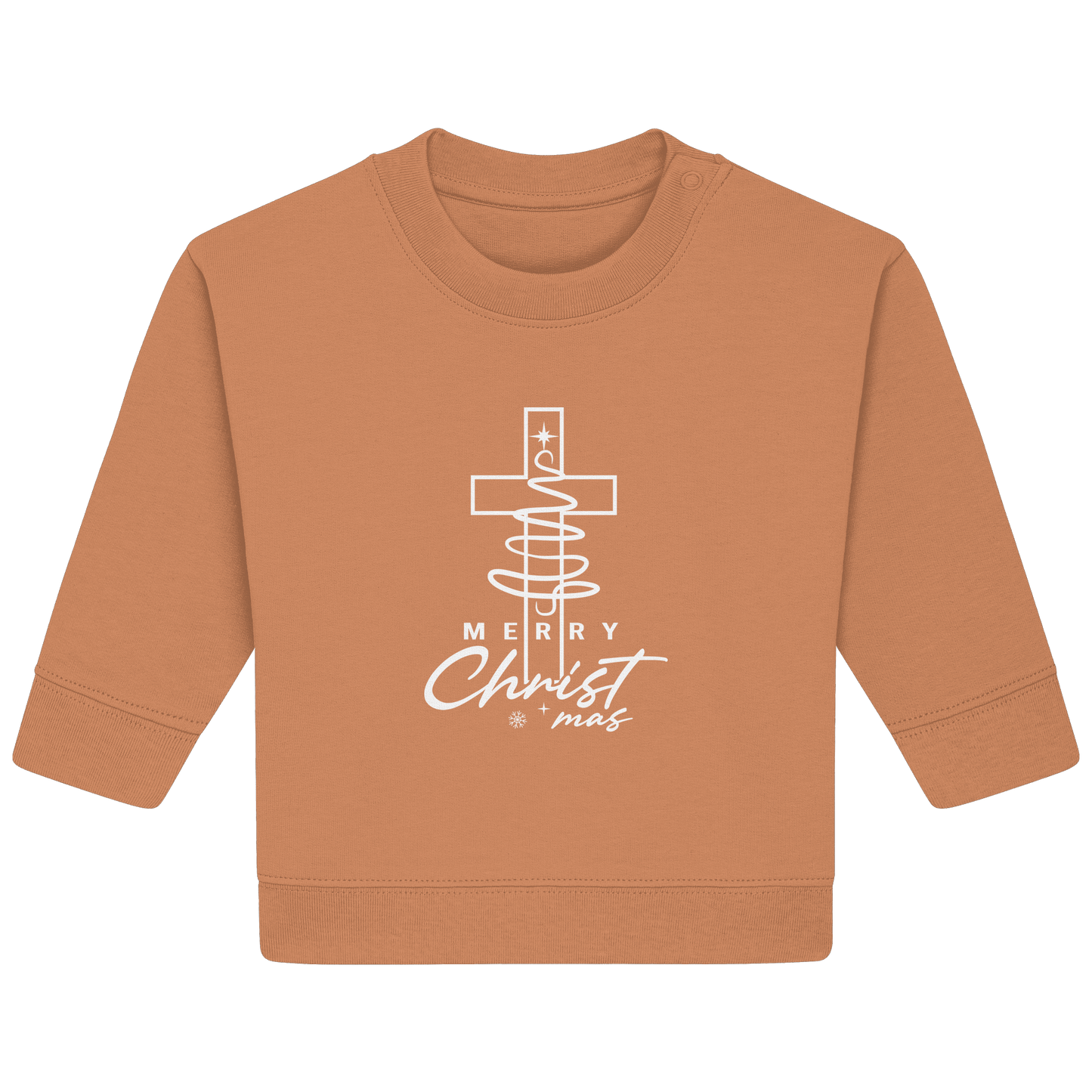 Kreuz und Christbaum – Merry Christ*mas Design - Baby Organic Sweatshirt