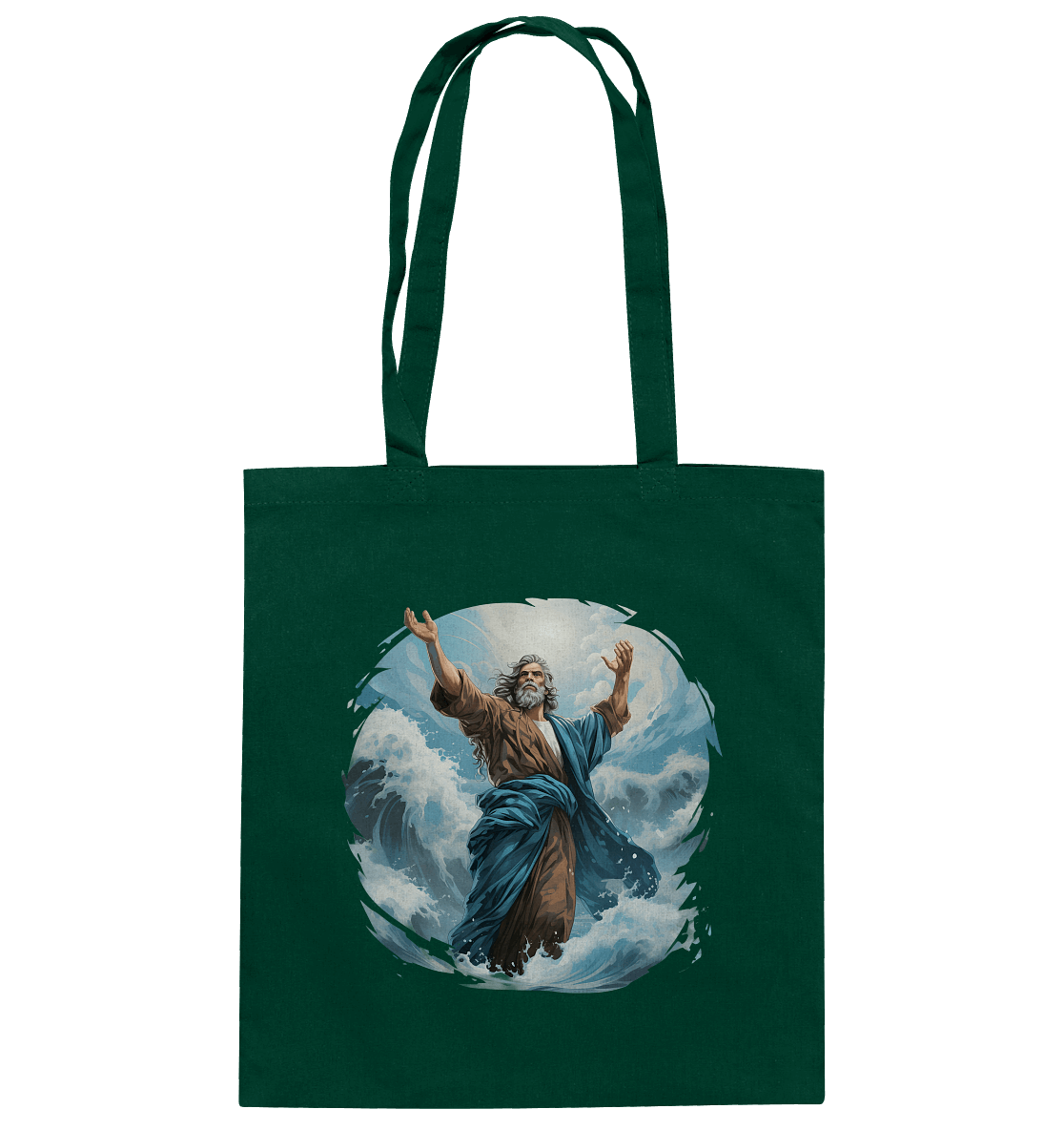 Moses – Glaube, der das Meer teilt | Christliche Kleidung - Baumwolltasche