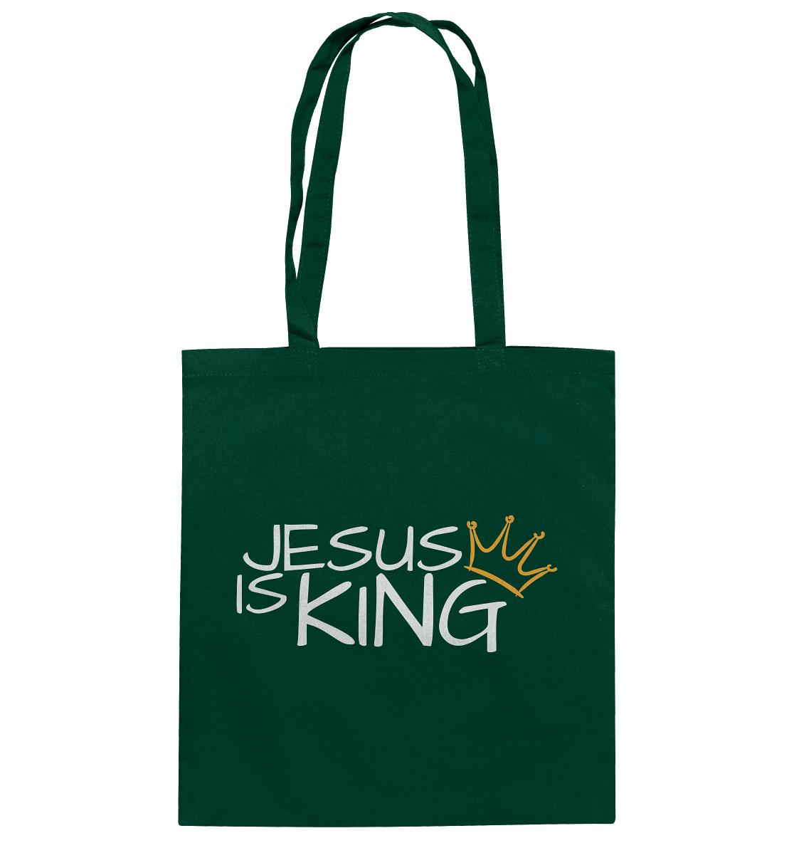 Jesus is King – Eine kraftvolle Botschaft des Glaubens | Christliche Kleidung - Baumwolltasche