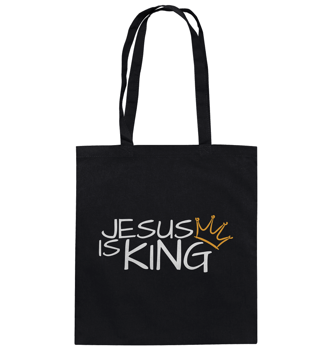 Jesus is King – Eine kraftvolle Botschaft des Glaubens | Christliche Kleidung - Baumwolltasche