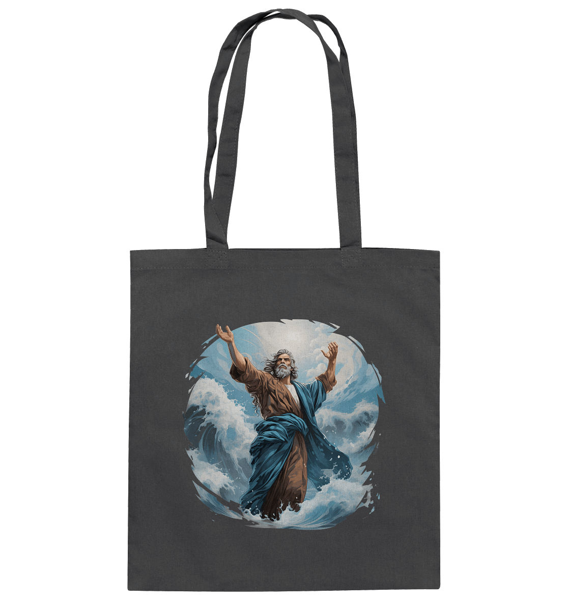 Moses – Glaube, der das Meer teilt | Christliche Kleidung - Baumwolltasche