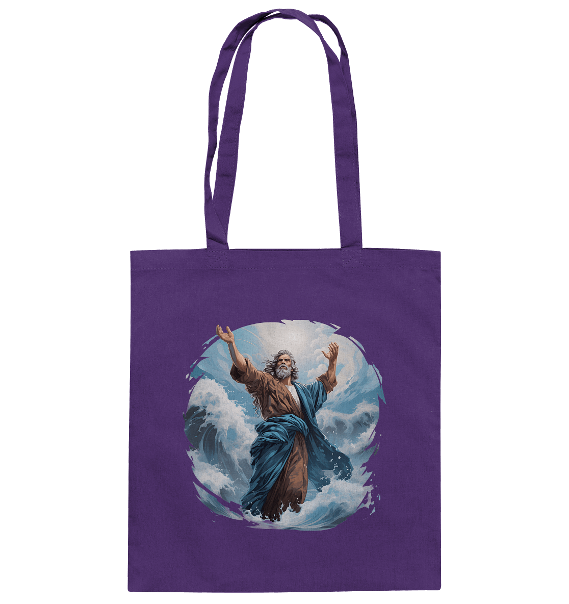 Moses – Glaube, der das Meer teilt | Christliche Kleidung - Baumwolltasche