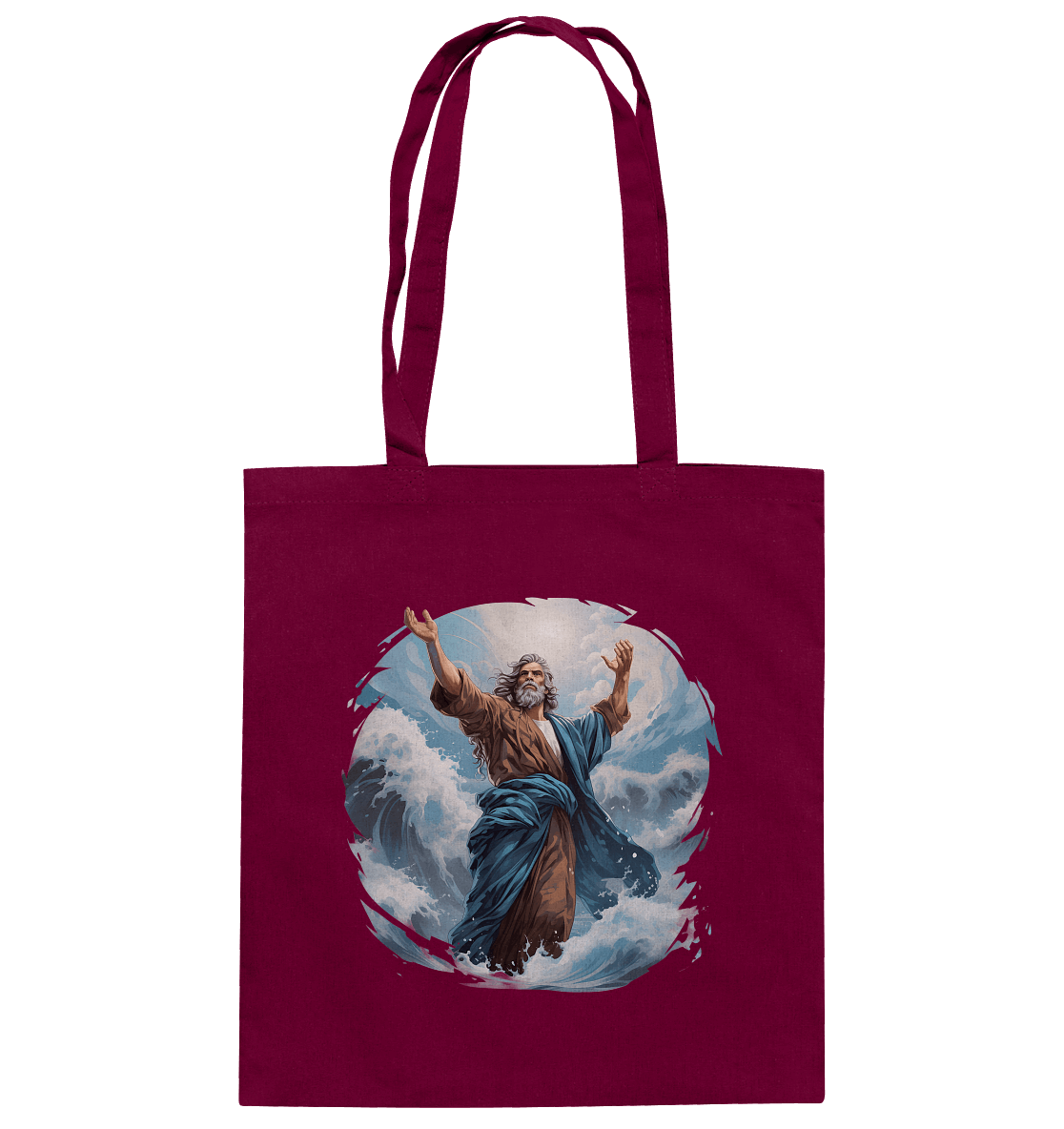 Moses – Glaube, der das Meer teilt | Christliche Kleidung - Baumwolltasche