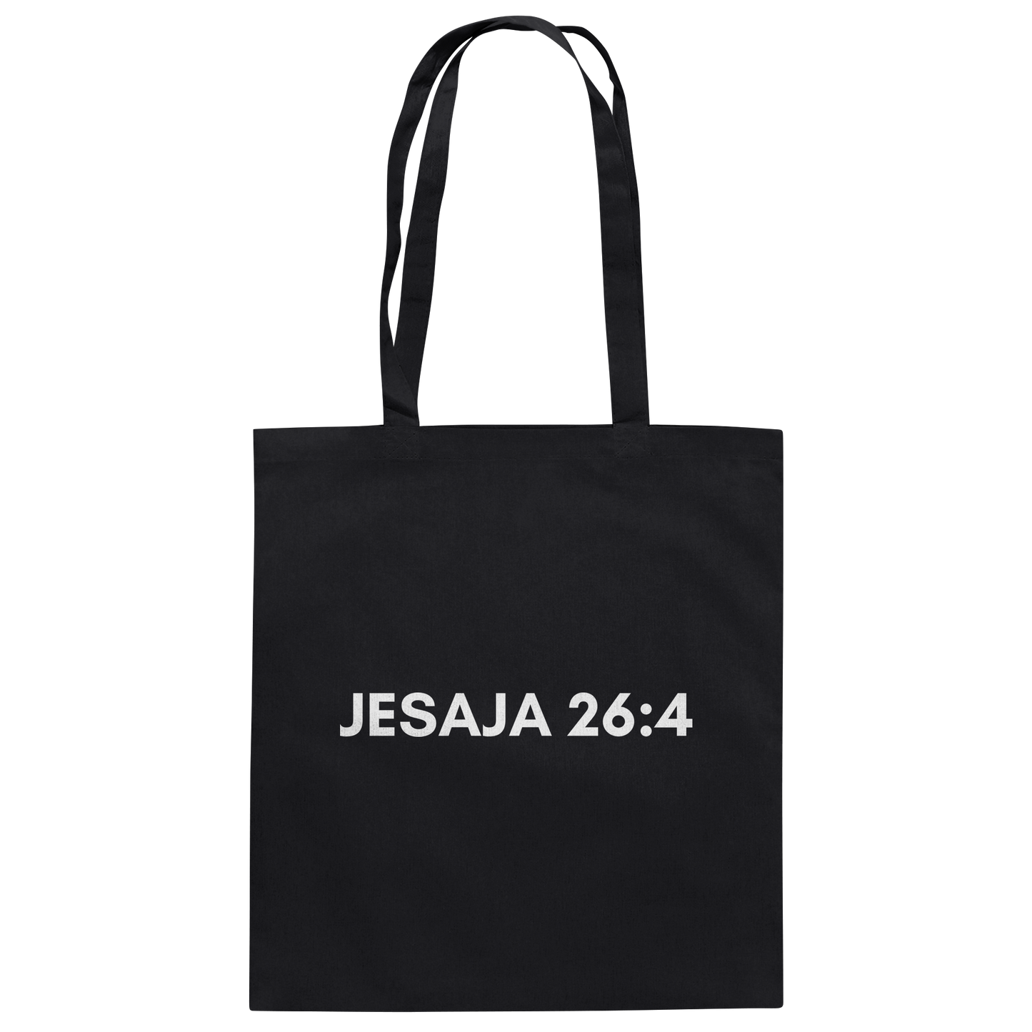 Jesaja 26,4 – Der Herr ist ein ewiger Fels | Christliches Bibelvers Design - Baumwolltasche