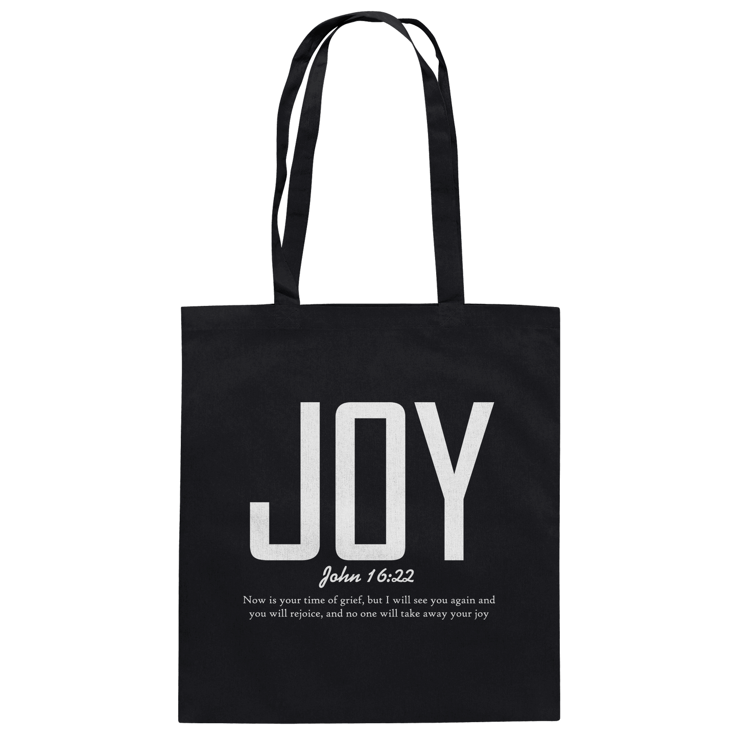 JOY – John 16:22 | Christliches Design mit Bibelvers - Baumwolltasche
