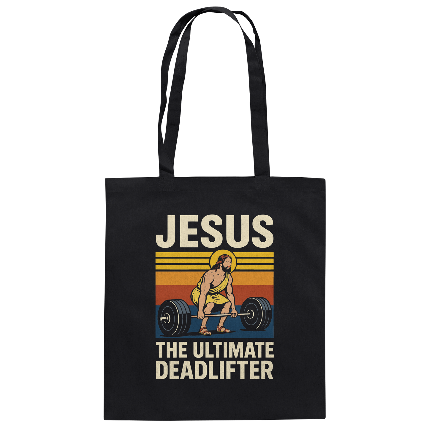 Jesus Deadlifter – Jesus the Ultimate Deadlifter | Christliches Fitness Design - Baumwolltasche