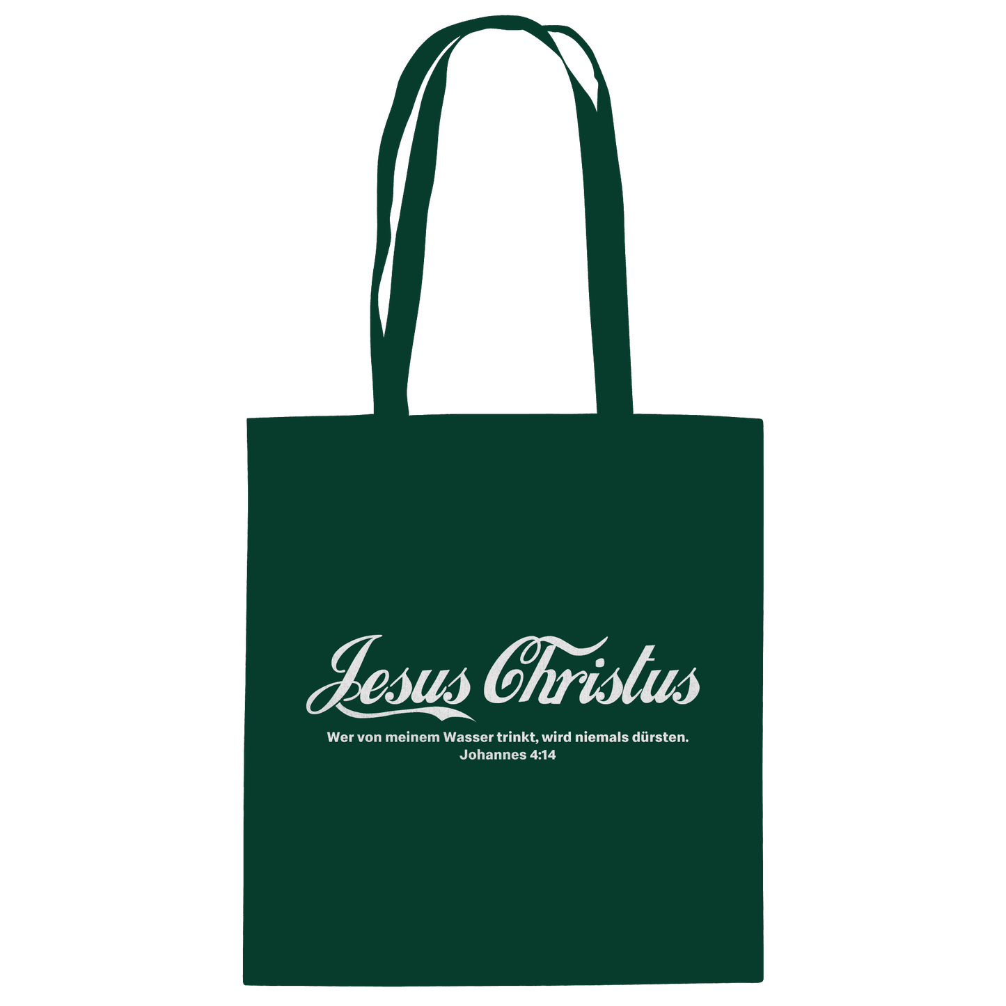 Jesus Christus – Johannes 4,14 | Christliches Statement Design „Lebendiges Wasser“ - Baumwolltasche