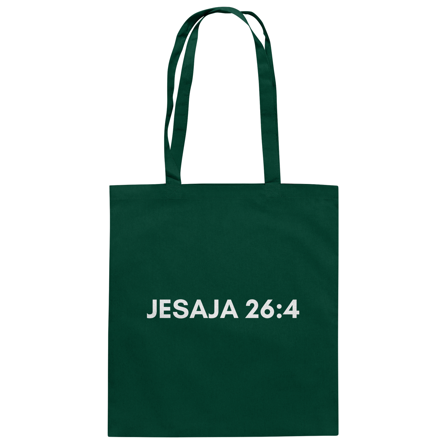 Jesaja 26,4 – Der Herr ist ein ewiger Fels | Christliches Bibelvers Design - Baumwolltasche