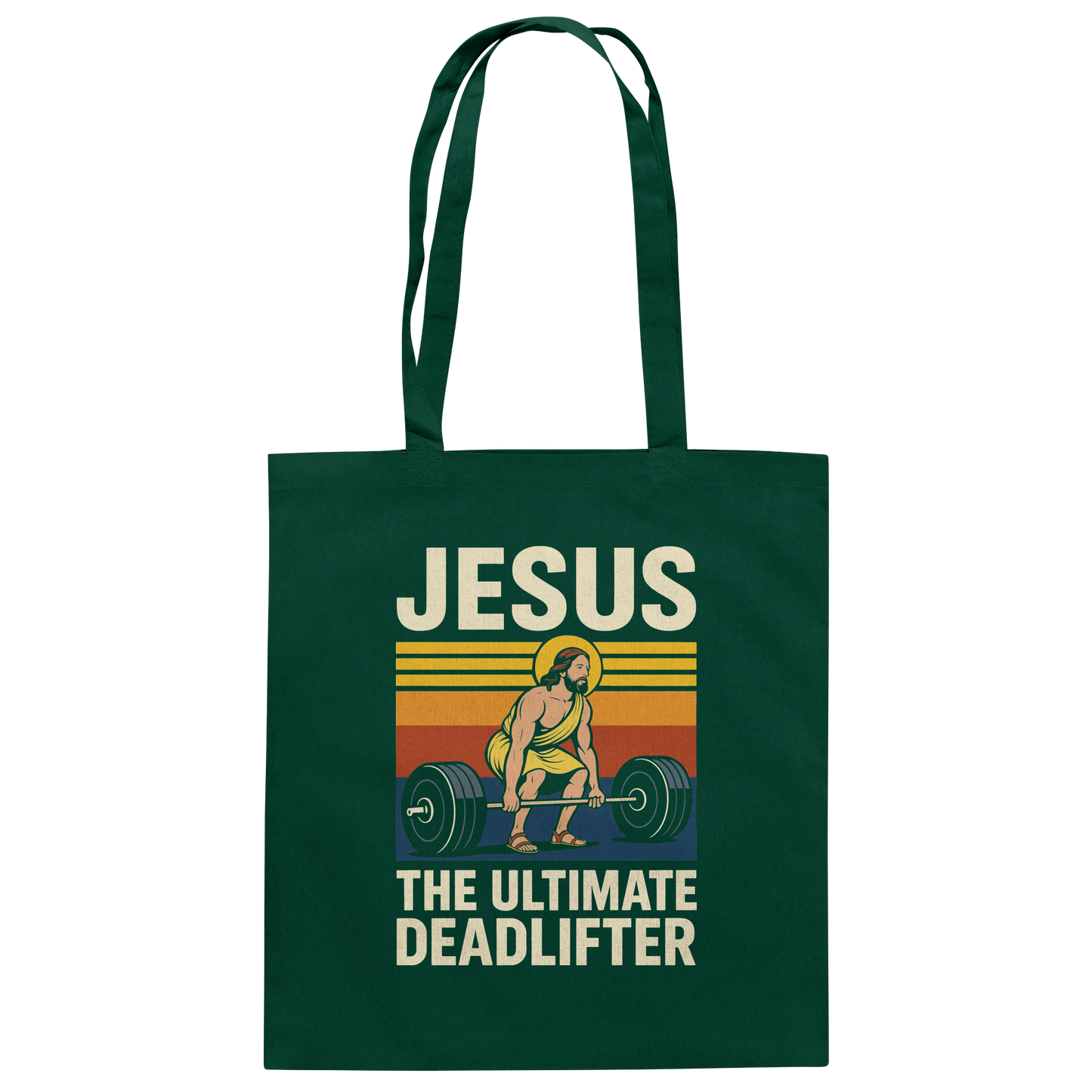 Jesus Deadlifter – Jesus the Ultimate Deadlifter | Christliches Fitness Design - Baumwolltasche