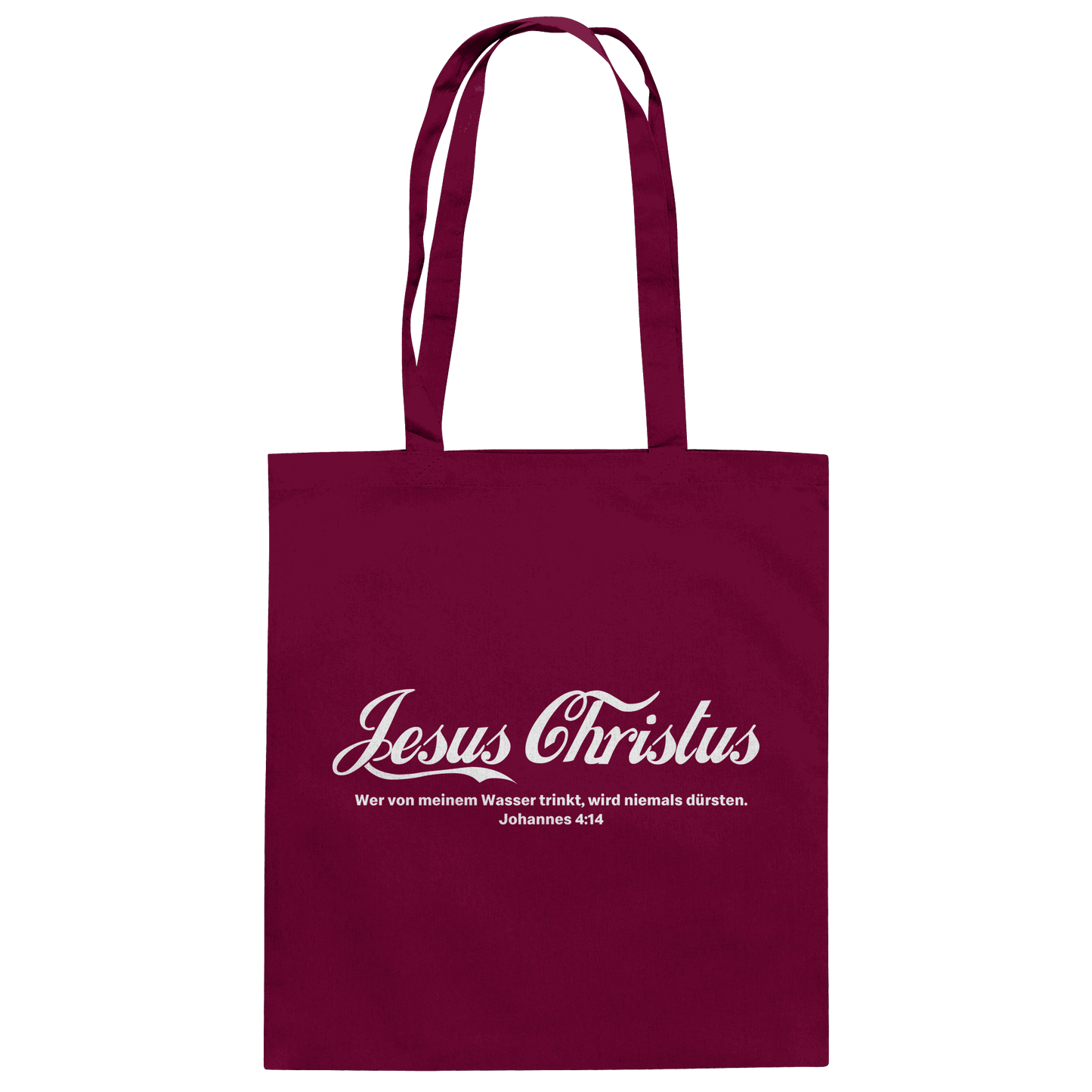 Jesus Christus – Johannes 4,14 | Christliches Statement Design „Lebendiges Wasser“ - Baumwolltasche