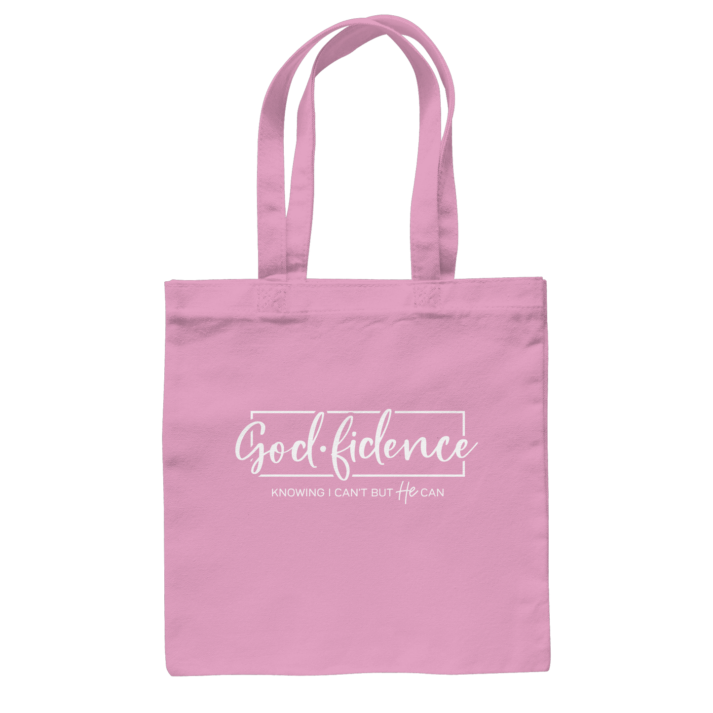 God.fidence – Knowing I can’t but He can | Christliche Kleidung  - Baumwolltasche
