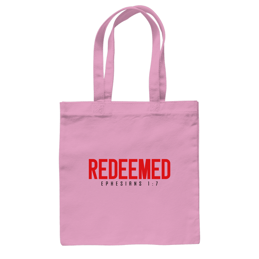Redeemed – Ephesians 1:7 – Erlöst durch sein Blut | Christliche Produkte - Baumwolltasche
