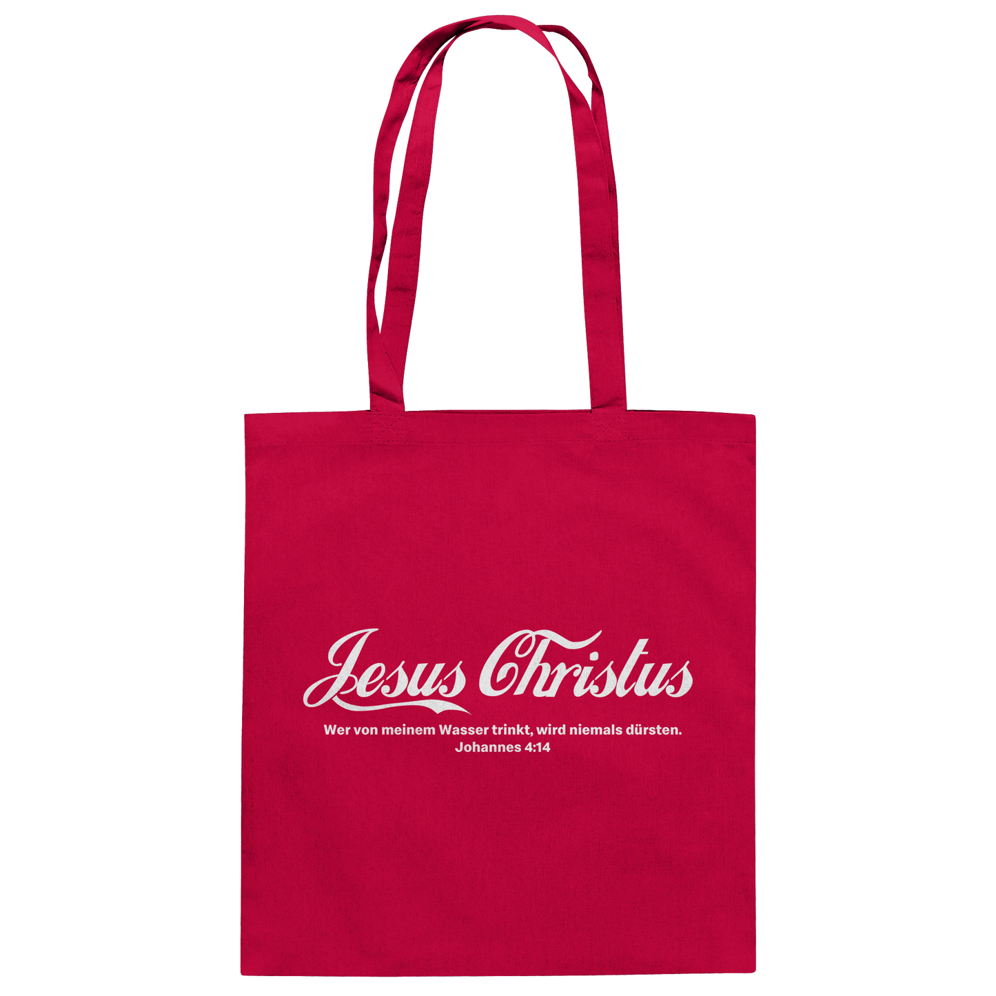Jesus Christus – Johannes 4,14 | Christliches Statement Design „Lebendiges Wasser“ - Baumwolltasche