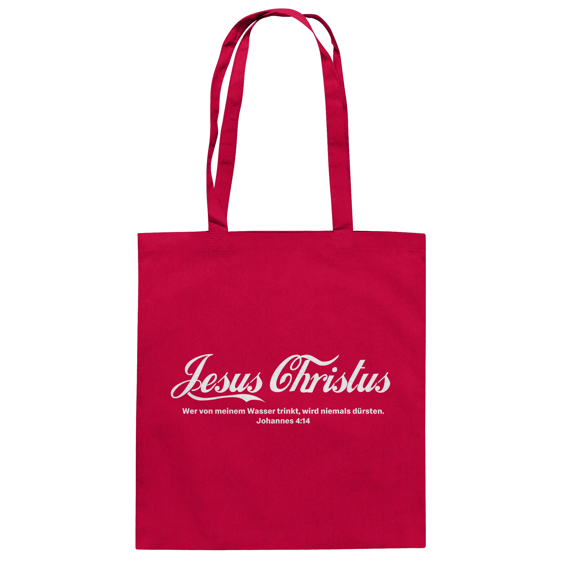 Jesus Christus – Johannes 4,14 | Christliches Statement Design „Lebendiges Wasser“ - Baumwolltasche