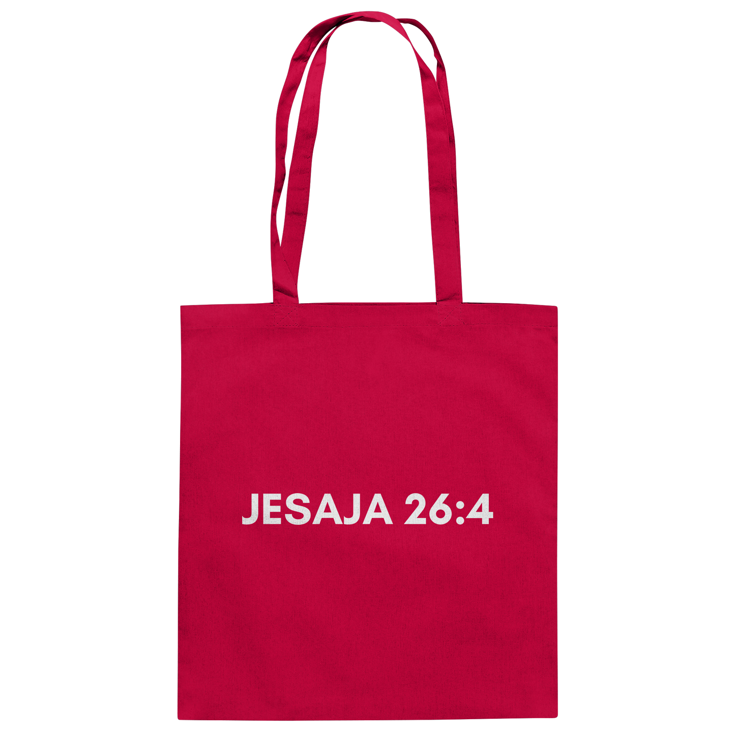 Jesaja 26,4 – Der Herr ist ein ewiger Fels | Christliches Bibelvers Design - Baumwolltasche