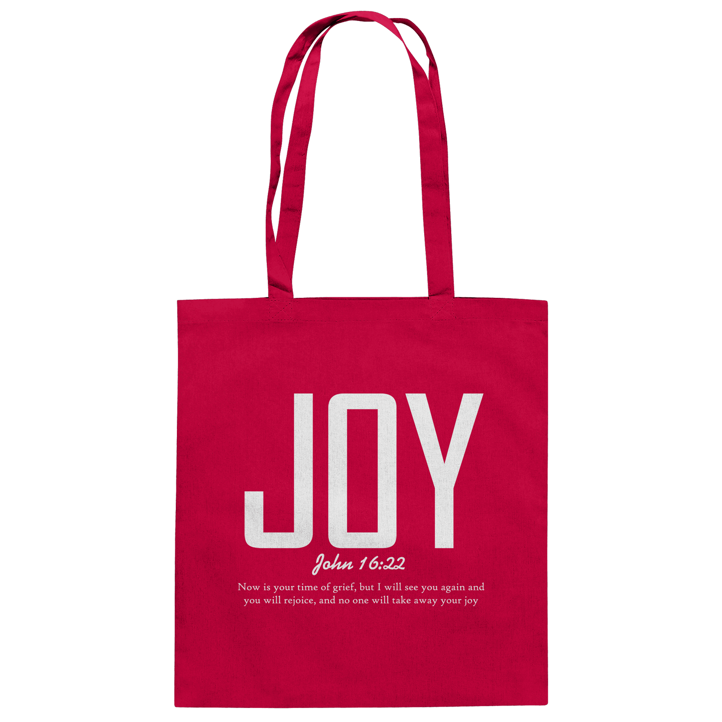 JOY – John 16:22 | Christliches Design mit Bibelvers - Baumwolltasche