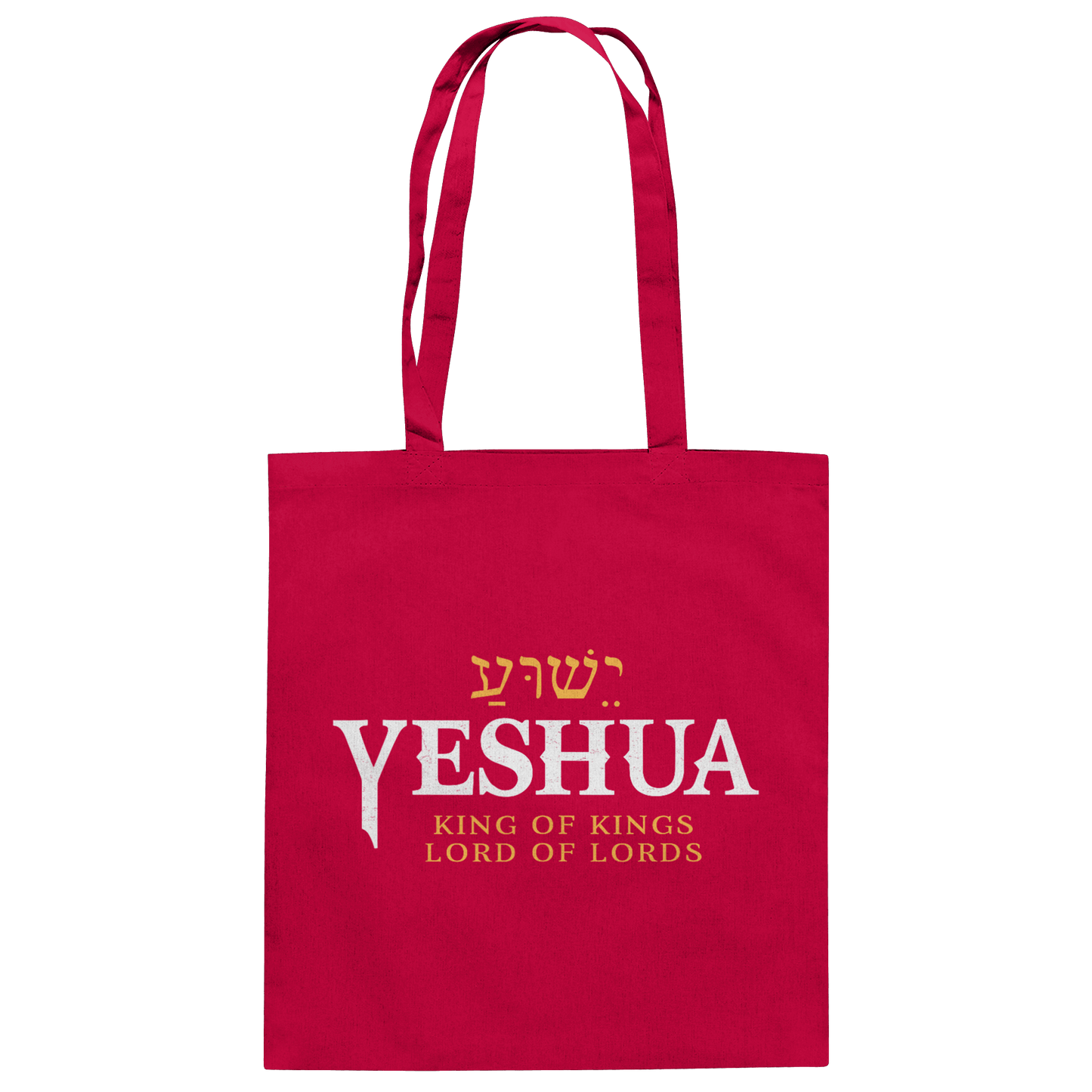 Yeshua – King of Kings, Lord of Lords | Christliches Design mit dem Namen Jesu - Baumwolltasche