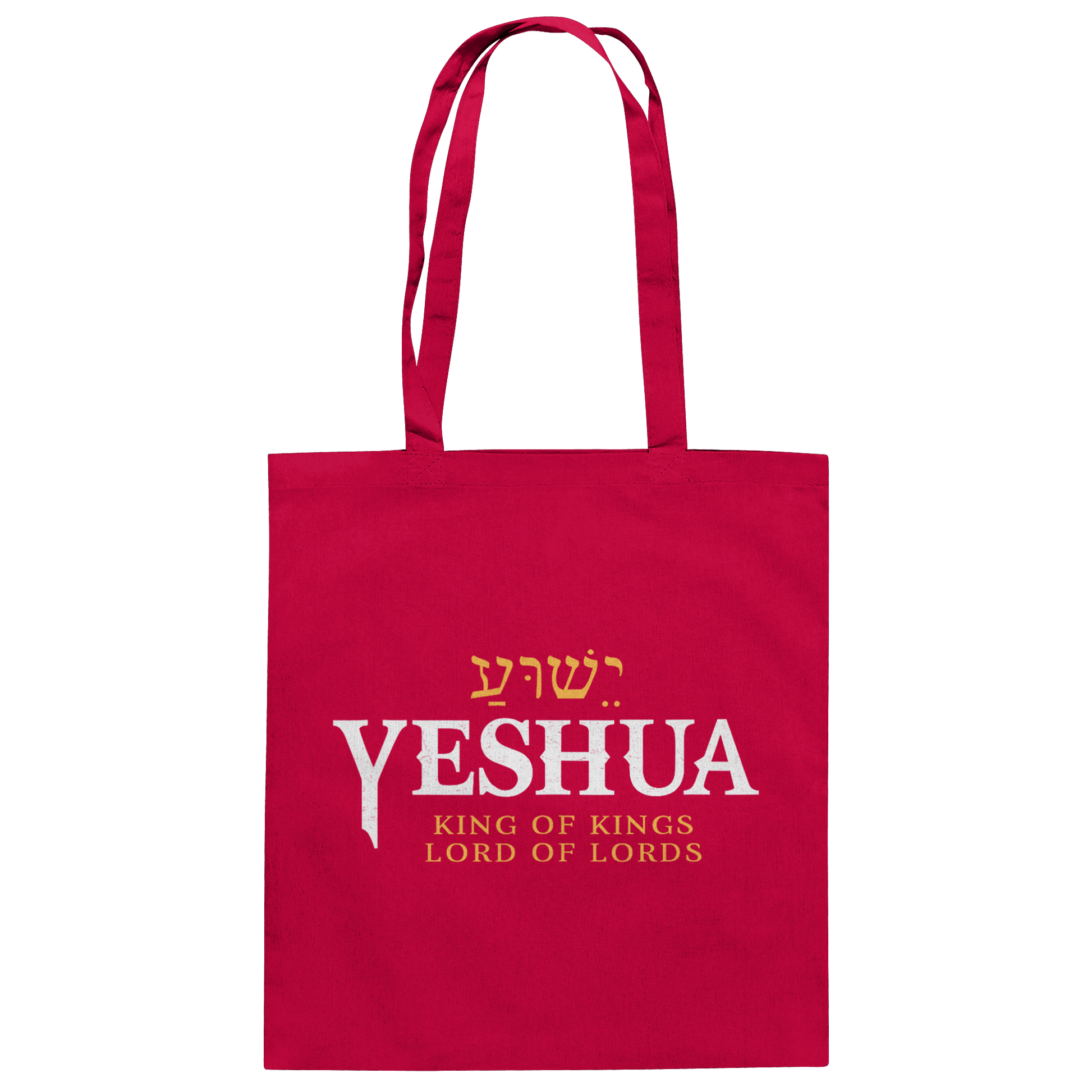 Yeshua – King of Kings, Lord of Lords | Christliches Design mit dem Namen Jesu - Baumwolltasche