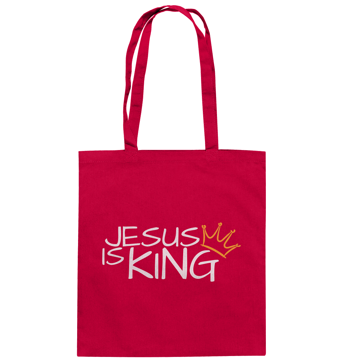 Jesus is King – Eine kraftvolle Botschaft des Glaubens | Christliche Kleidung - Baumwolltasche