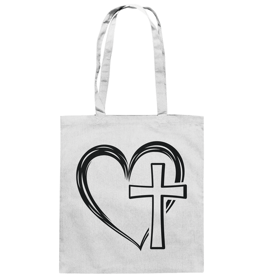 Herz & Kreuz Design - Baumwolltasche