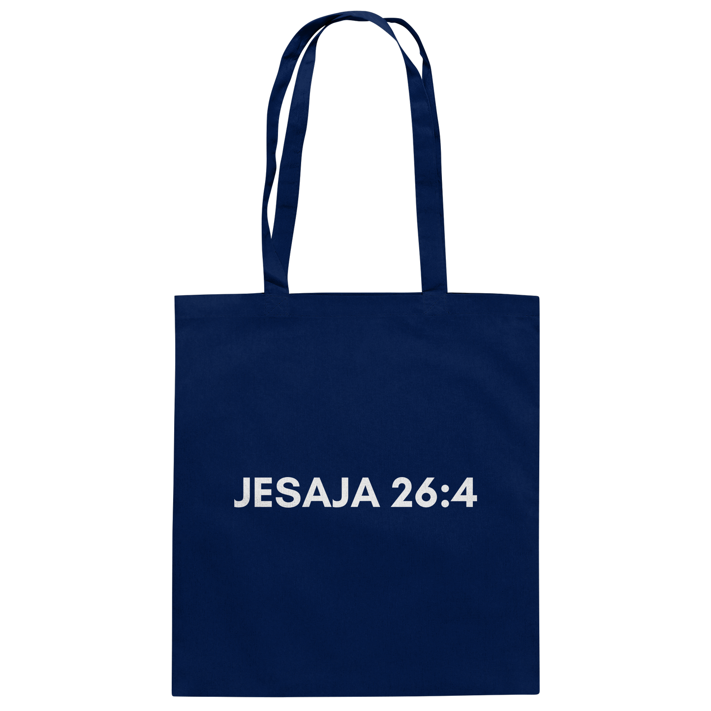 Jesaja 26,4 – Der Herr ist ein ewiger Fels | Christliches Bibelvers Design - Baumwolltasche