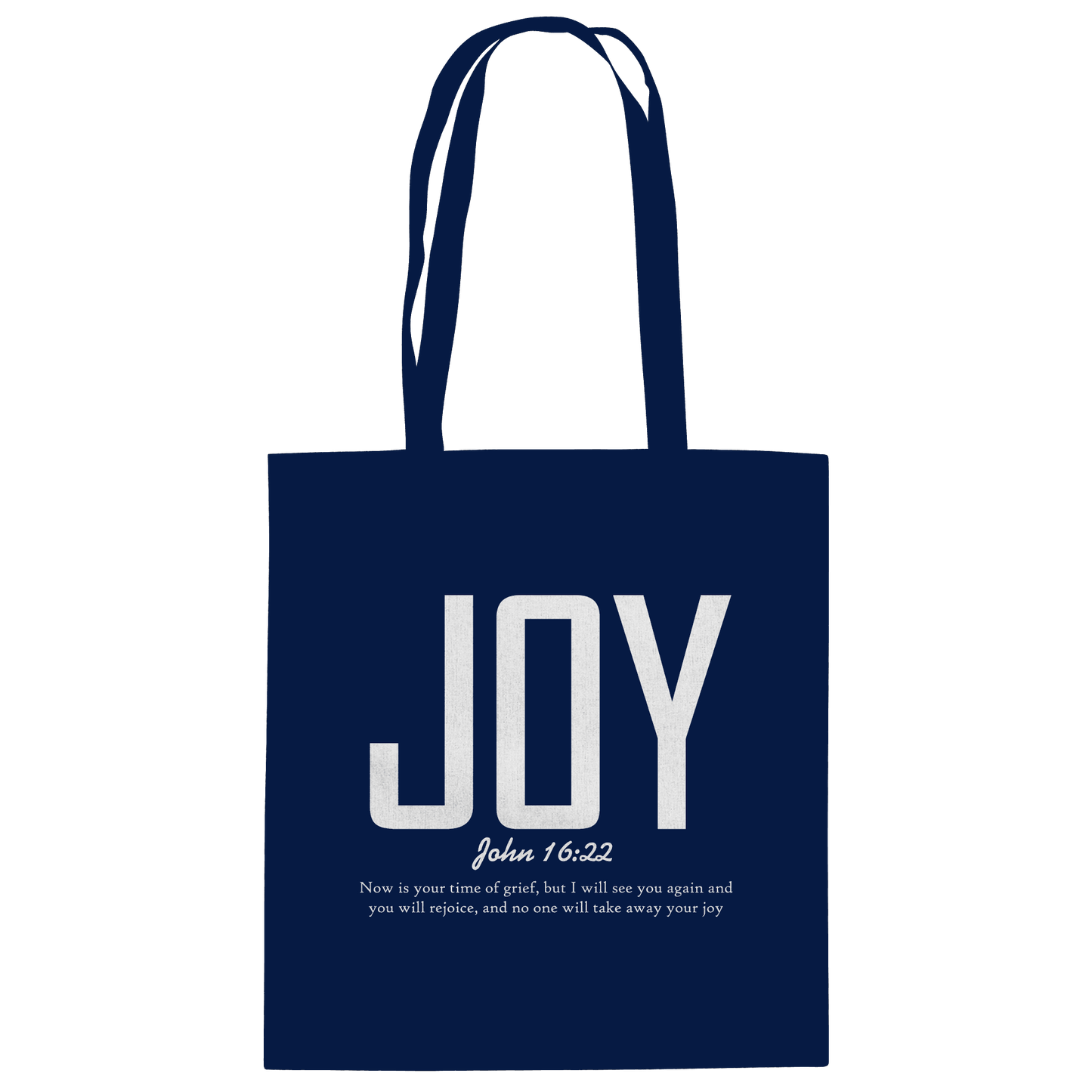 JOY – John 16:22 | Christliches Design mit Bibelvers - Baumwolltasche
