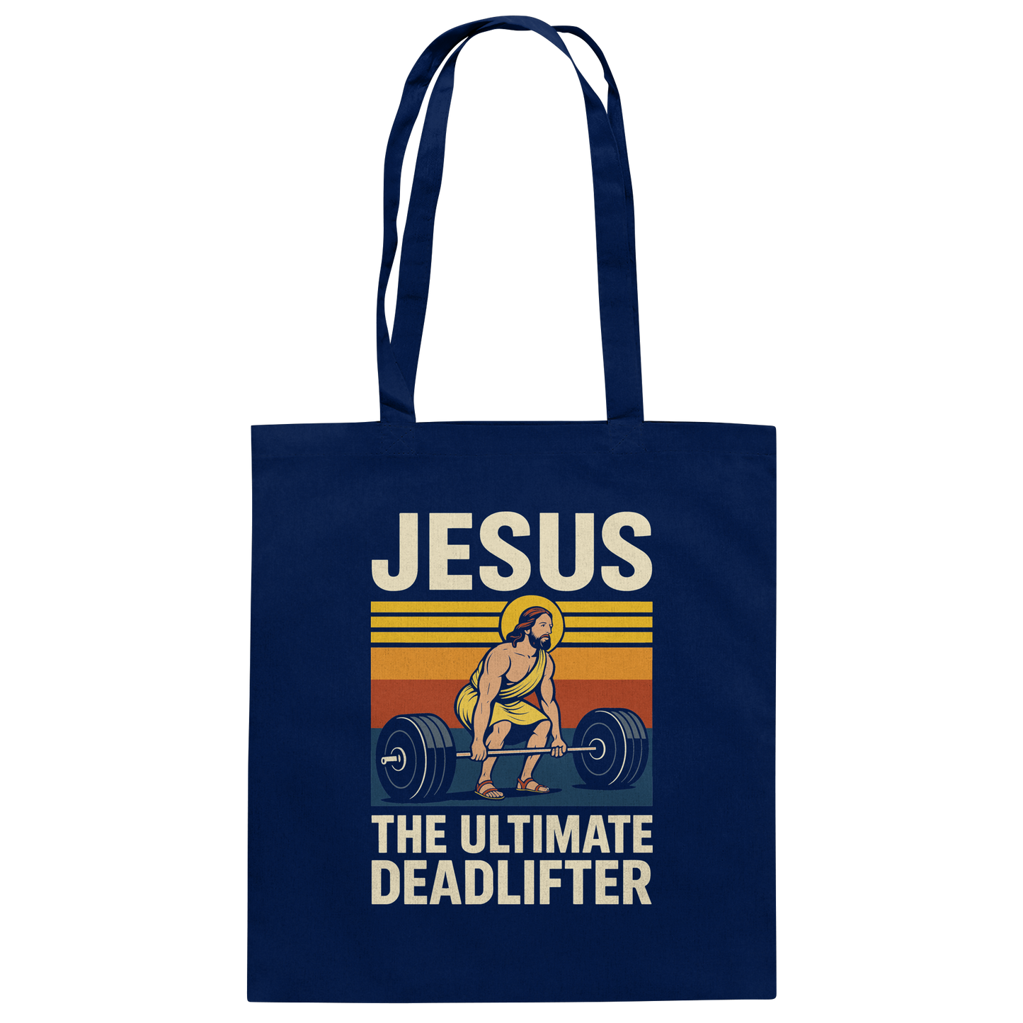 Jesus Deadlifter – Jesus the Ultimate Deadlifter | Christliches Fitness Design - Baumwolltasche