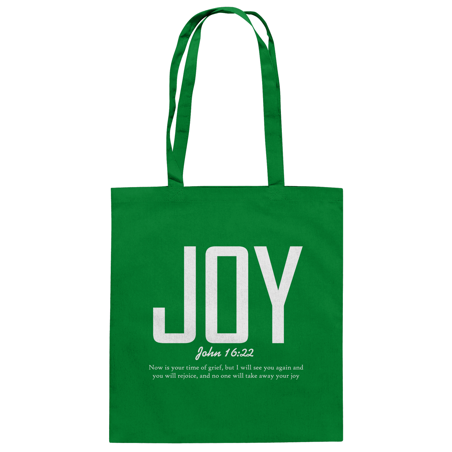 JOY – John 16:22 | Christliches Design mit Bibelvers - Baumwolltasche
