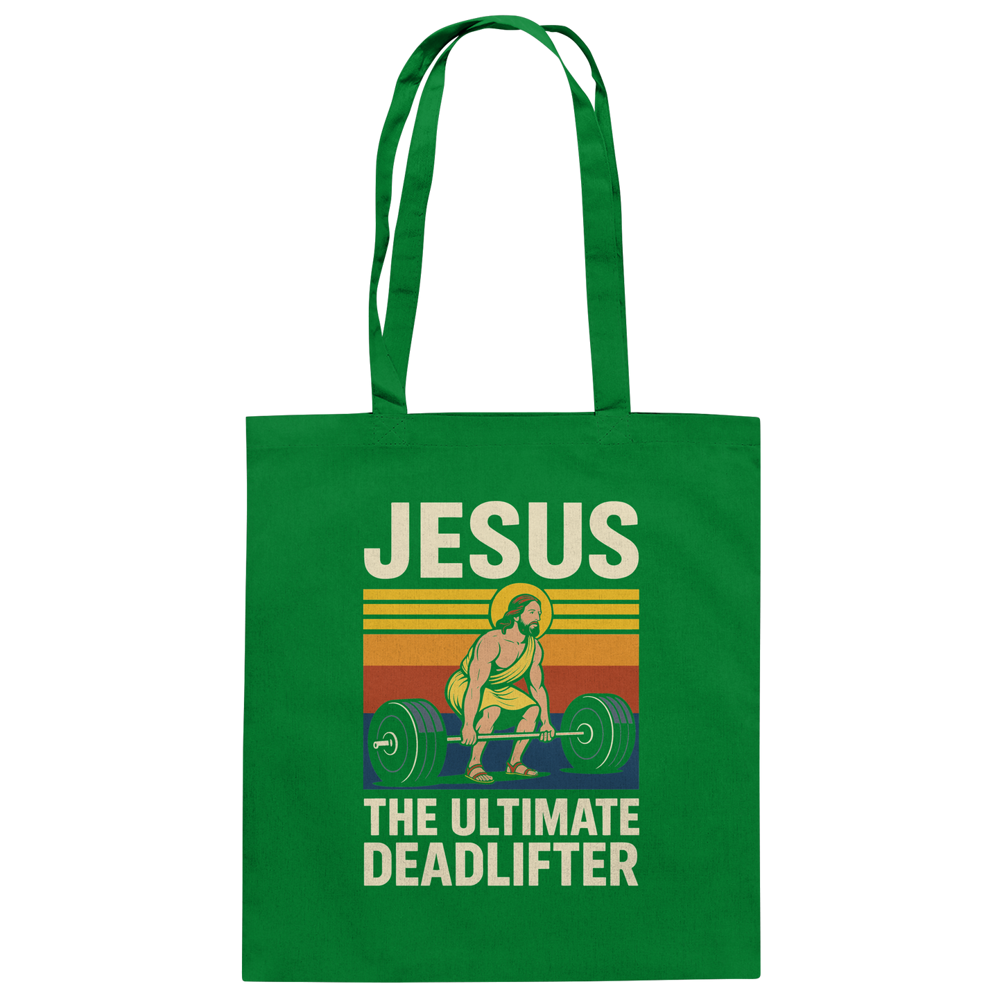 Jesus Deadlifter – Jesus the Ultimate Deadlifter | Christliches Fitness Design - Baumwolltasche