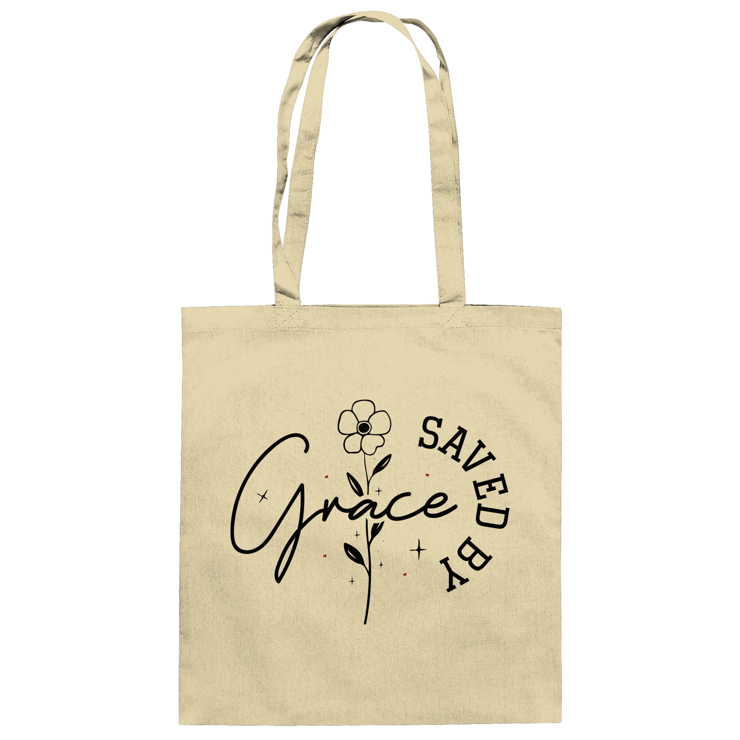 Saved by Grace – ein schlichtes Design mit tiefer Botschaft - Baumwolltasche