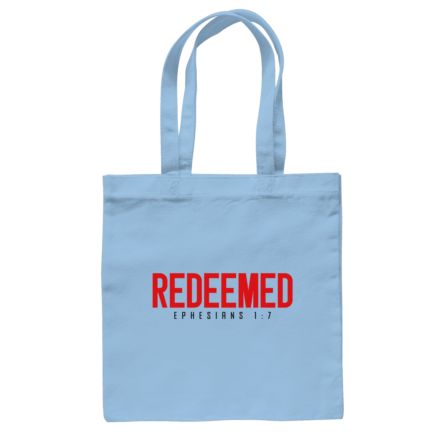 Redeemed – Ephesians 1:7 – Erlöst durch sein Blut | Christliche Produkte - Baumwolltasche