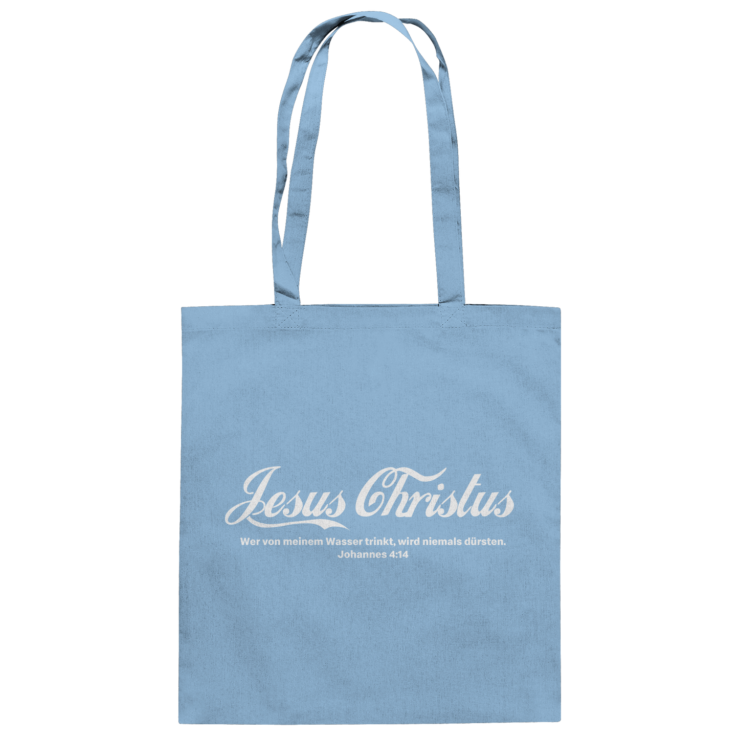 Jesus Christus – Johannes 4,14 | Christliches Statement Design „Lebendiges Wasser“ - Baumwolltasche
